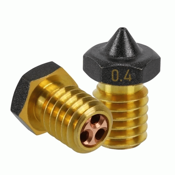 Сопло латунне для 3D принтеру E3D(V6), 0.4mm з PTFE покриттям