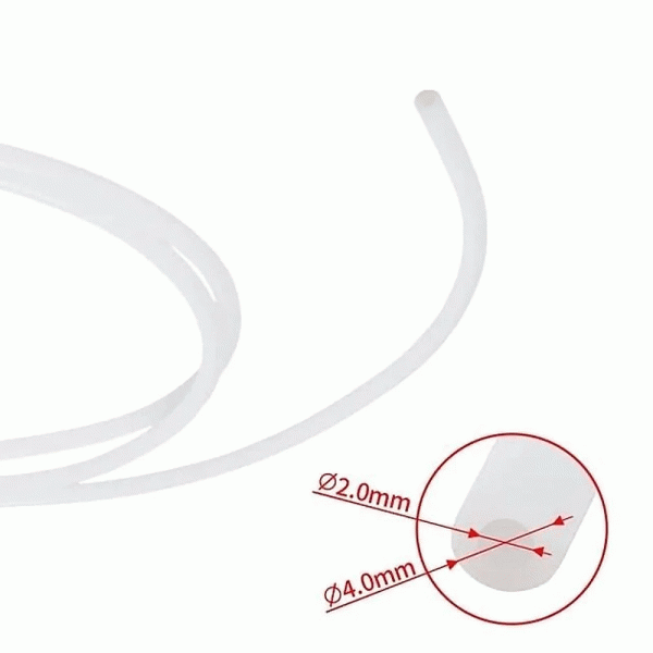Тефлонова PTFE трубка для 3D-принтера, 1 м, 2x4 мм, для філаменту 1.75 мм