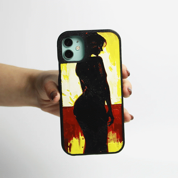 Чохол для iPhone з 3Д зображенням Силует дівчини