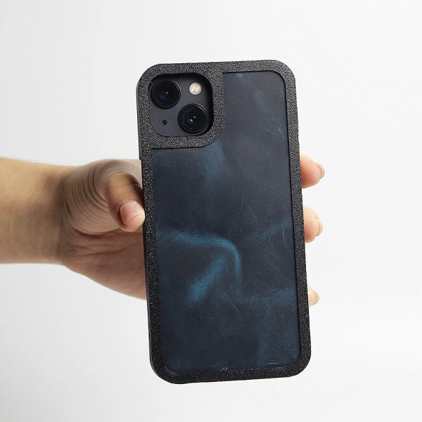 Чохол для iPhone з натуральною шкіряною вставкою Crazy Horse