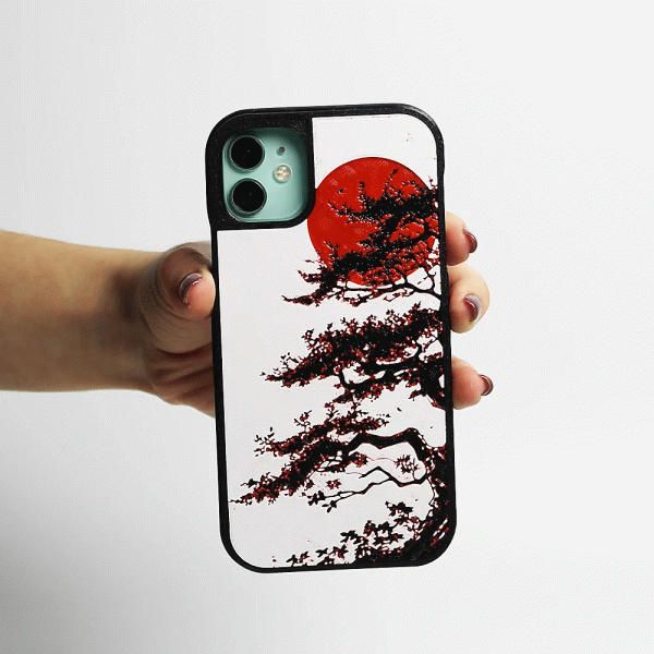 Чохол для iPhone з 3Д зображенням Світанок над деревом бонсай